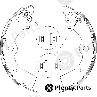  ROADHOUSE part 4393.00 (439300) Brake Shoe Set