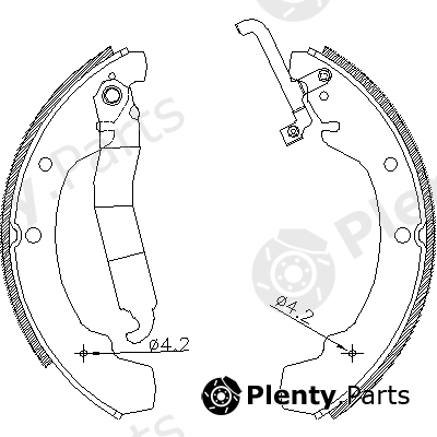  ROADHOUSE part 4688.01 (468801) Brake Shoe Set