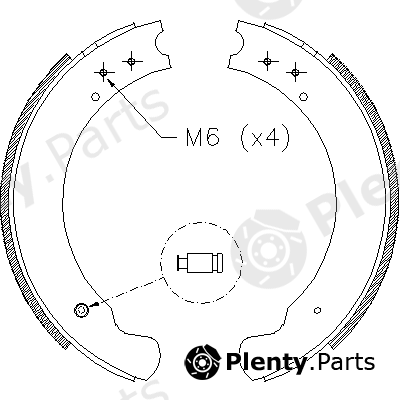  REMSA part 4284.00 (428400) Brake Shoe Set