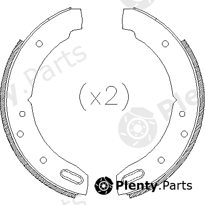  REMSA part 4604.01 (460401) Brake Shoe Set, parking brake