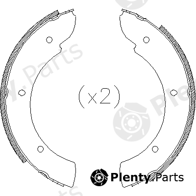  REMSA part 4711.00 (471100) Brake Shoe Set, parking brake