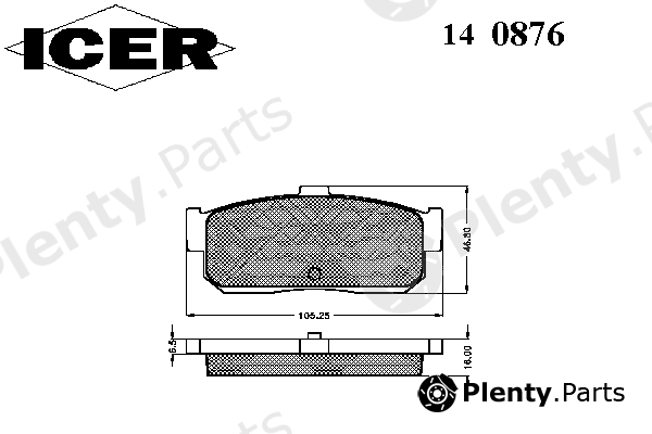  ICER part 140876 Brake Pad Set, disc brake