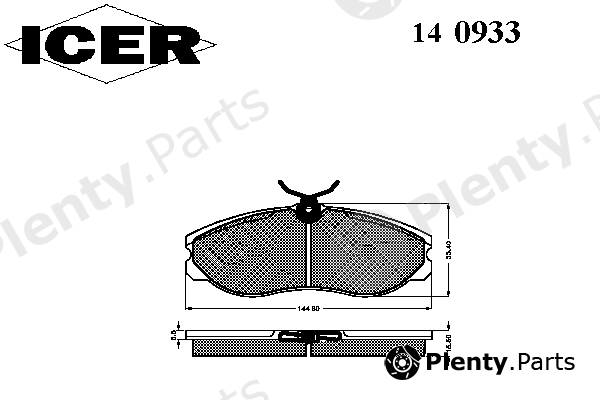  ICER part 140933 Brake Pad Set, disc brake