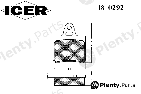  ICER part 180292 Brake Pad Set, disc brake