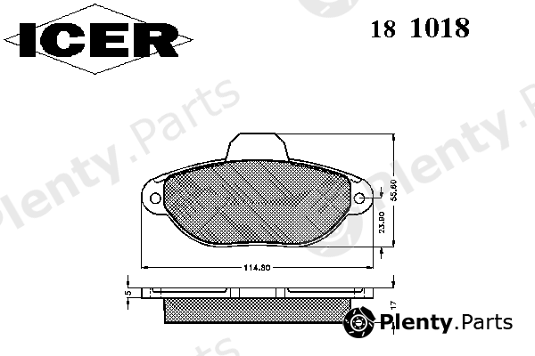  ICER part 181018 Brake Pad Set, disc brake