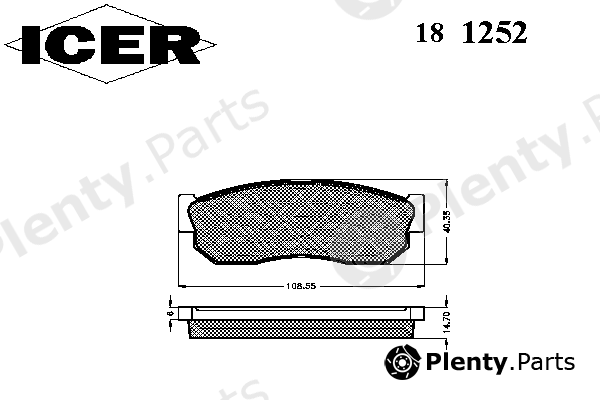  ICER part 181252 Brake Pad Set, disc brake