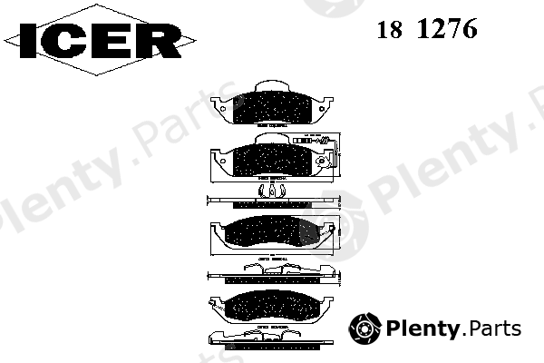  ICER part 181276 Brake Pad Set, disc brake