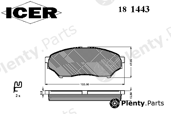  ICER part 181443 Brake Pad Set, disc brake
