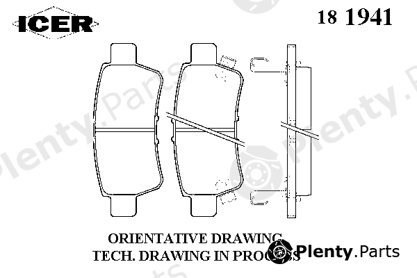  ICER part 181941 Brake Pad Set, disc brake