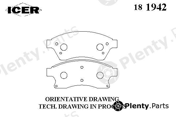  ICER part 181942 Brake Pad Set, disc brake