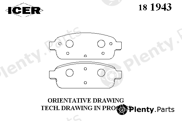  ICER part 181943 Brake Pad Set, disc brake