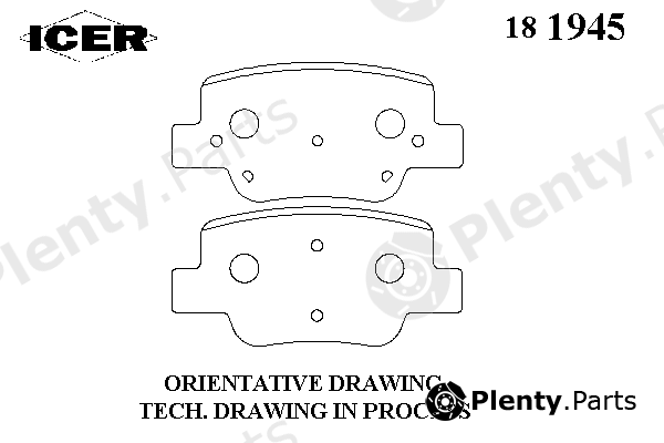  ICER part 181945 Brake Pad Set, disc brake