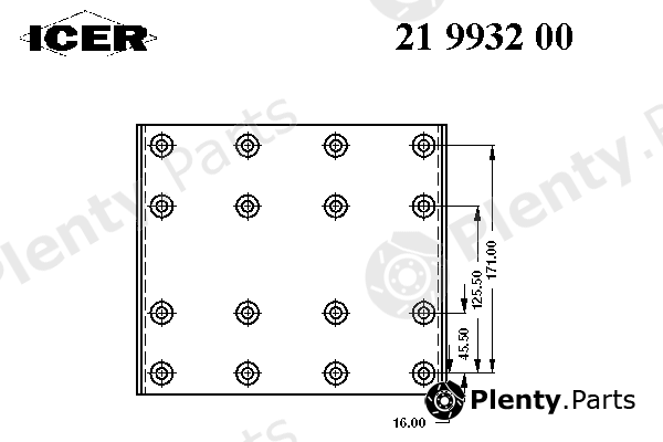  ICER part 21993200 Brake Lining Kit, drum brake