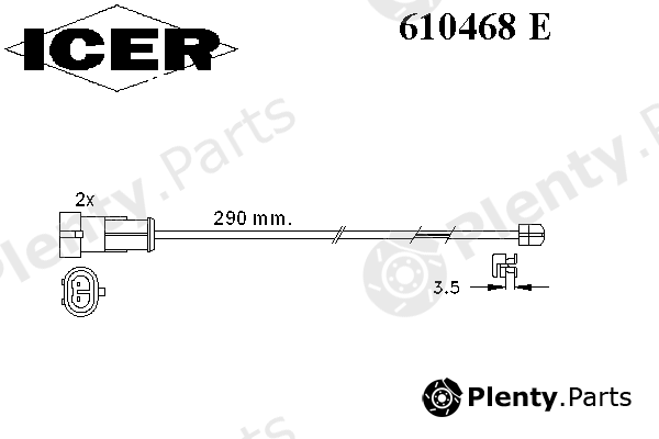  ICER part 610468E Warning Contact, brake pad wear