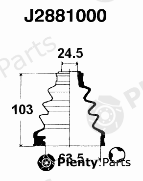  NIPPARTS part J2881000 Bellow Set, drive shaft