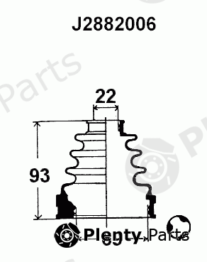  NIPPARTS part J2882006 Bellow Set, drive shaft