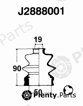  NIPPARTS part J2888001 Bellow Set, drive shaft