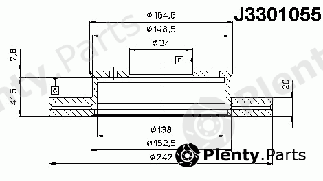  NIPPARTS part J3301055 Brake Disc