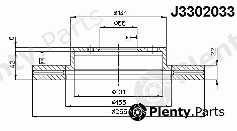  NIPPARTS part J3302033 Brake Disc