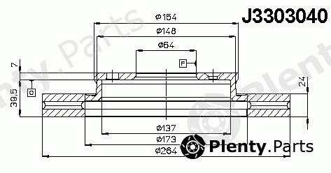  NIPPARTS part J3303040 Brake Disc