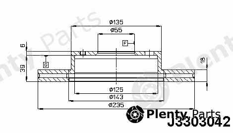  NIPPARTS part J3303042 Brake Disc