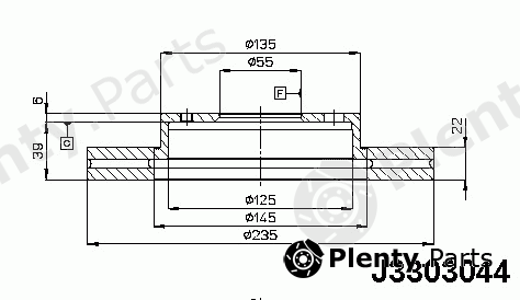  NIPPARTS part J3303044 Brake Disc