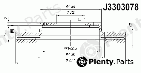  NIPPARTS part J3303078 Brake Disc