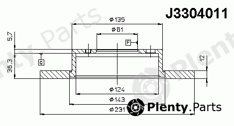  NIPPARTS part J3304011 Brake Disc