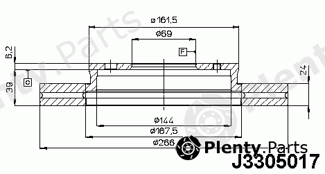  NIPPARTS part J3305017 Brake Disc