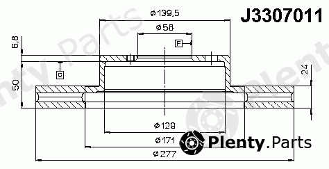  NIPPARTS part J3307011 Brake Disc