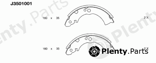  NIPPARTS part J3501001 Brake Shoe Set