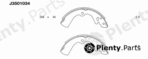  NIPPARTS part J3501034 Brake Shoe Set