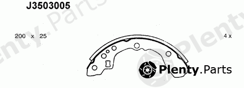  NIPPARTS part J3503005 Brake Shoe Set