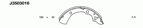  NIPPARTS part J3503016 Brake Shoe Set