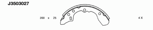  NIPPARTS part J3503027 Brake Shoe Set