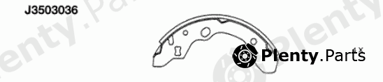  NIPPARTS part J3503036 Brake Shoe Set