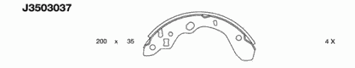  NIPPARTS part J3503037 Brake Shoe Set