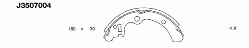  NIPPARTS part J3507004 Brake Shoe Set