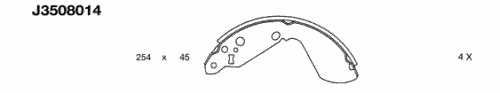  NIPPARTS part J3508014 Brake Shoe Set