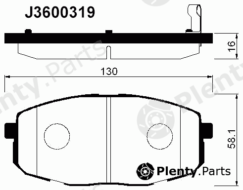  NIPPARTS part J3600319 Brake Pad Set, disc brake