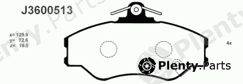  NIPPARTS part J3600513 Brake Pad Set, disc brake