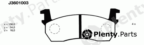 NIPPARTS part J3601003 Brake Pad Set, disc brake