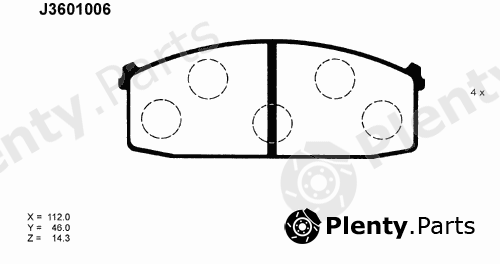  NIPPARTS part J3601006 Brake Pad Set, disc brake