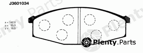  NIPPARTS part J3601034 Brake Pad Set, disc brake