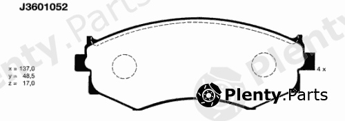  NIPPARTS part J3601052 Brake Pad Set, disc brake