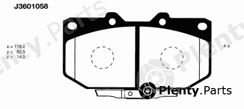  NIPPARTS part J3601058 Brake Pad Set, disc brake