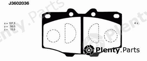  NIPPARTS part J3602036 Brake Pad Set, disc brake