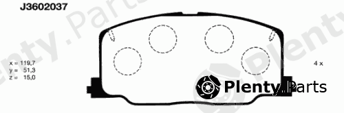  NIPPARTS part J3602037 Brake Pad Set, disc brake