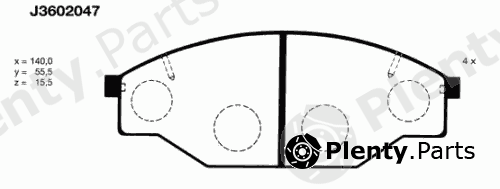  NIPPARTS part J3602047 Brake Pad Set, disc brake