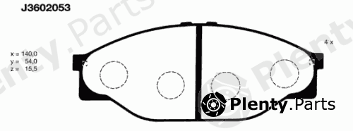 NIPPARTS part J3602053 Brake Pad Set, disc brake